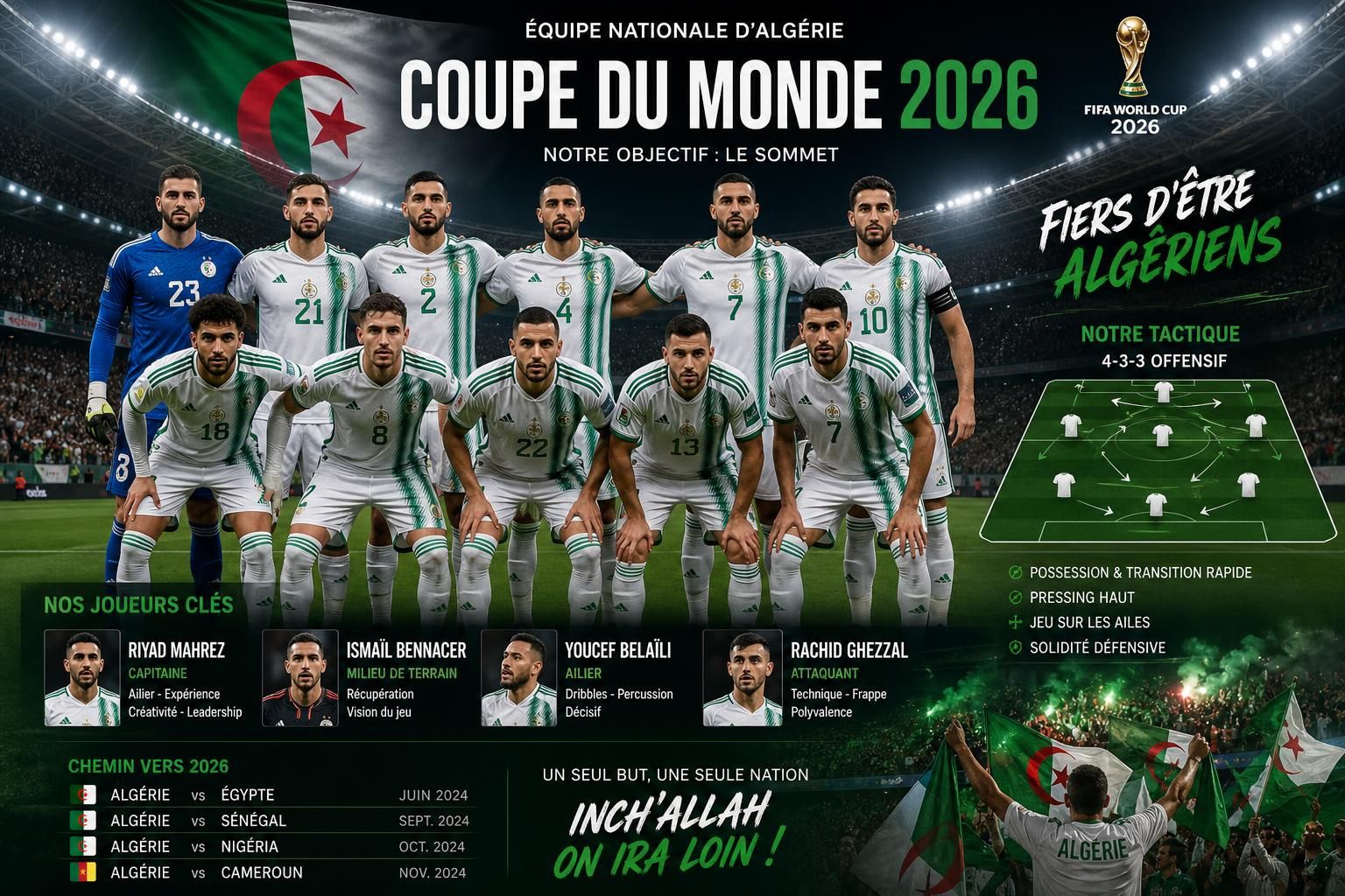 découvrez la composition de l'équipe d'algérie pour la coupe du monde 2026, avec les joueurs clés sélectionnés et les choix stratégiques du staff pour briller sur la scène internationale.