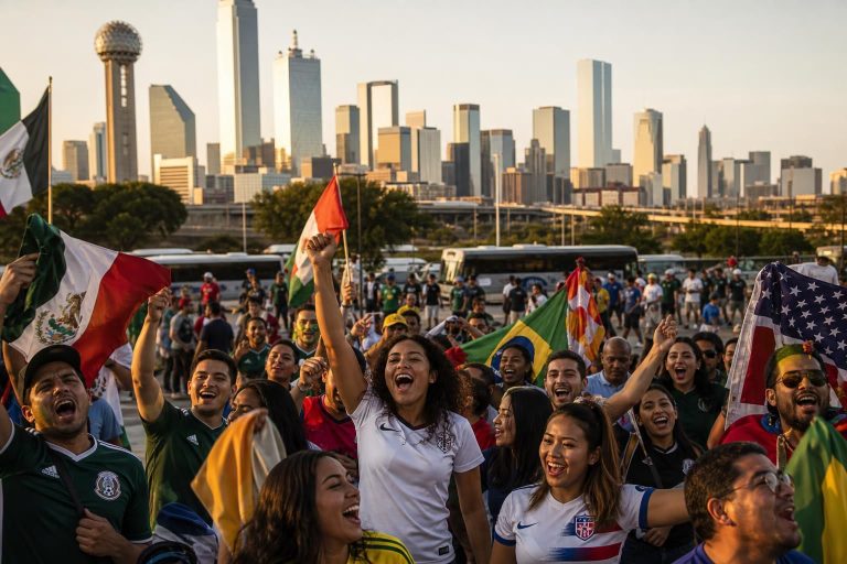 découvrez comment dallas se prépare pour la coupe du monde 2026, où la passion du football se mêle aux enjeux complexes des défis migratoires locaux.