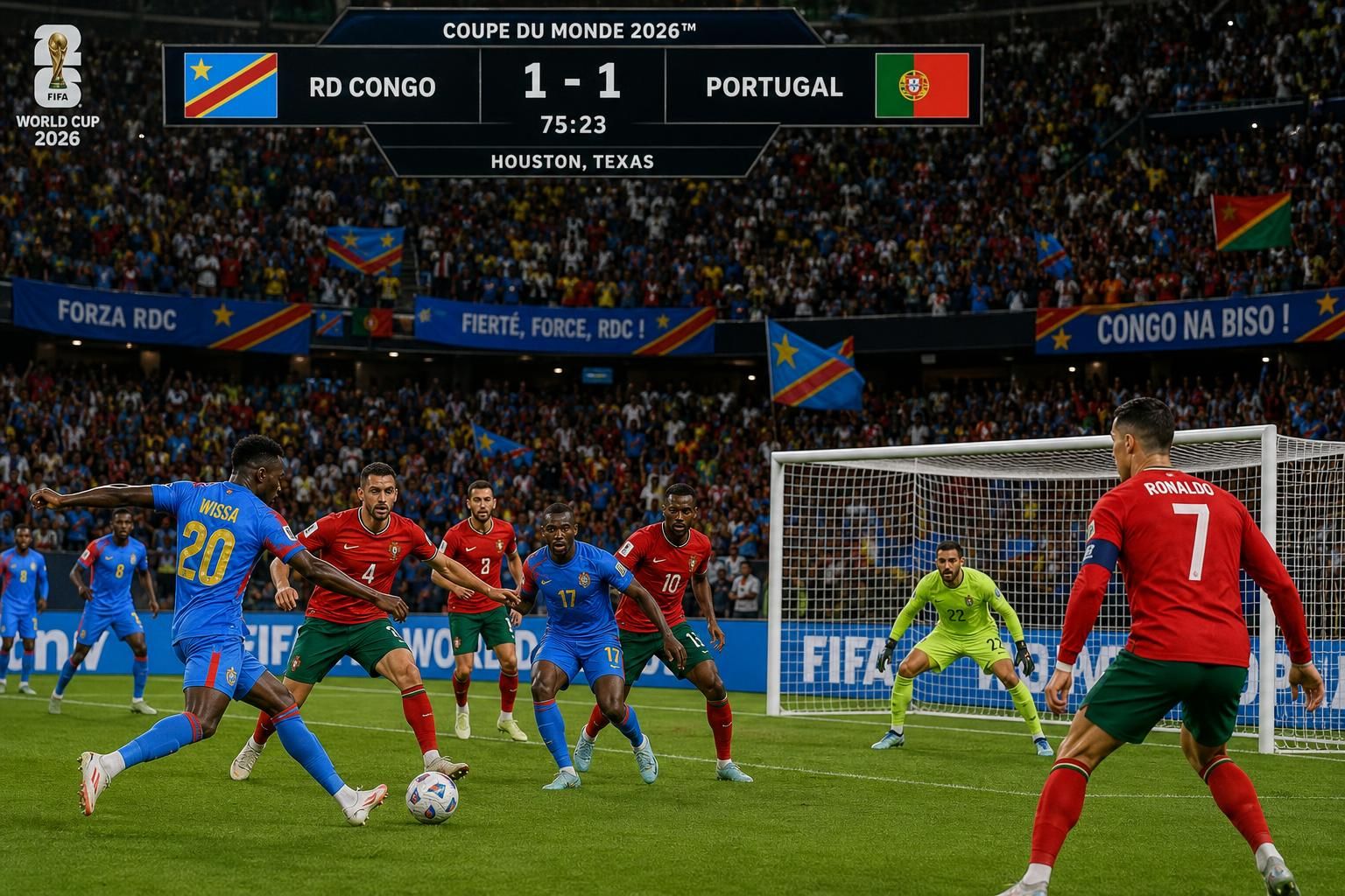 lors du premier match de la coupe du monde 2026, la rd congo a réussi à tenir tête au portugal, obtenant un match nul 1-1 remarquable.