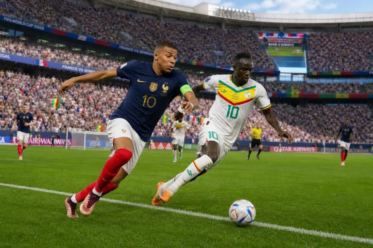 suivez en direct la confrontation intense entre la france et le sénégal lors de la coupe du monde 2026. ne manquez aucune action de ce match exceptionnel !