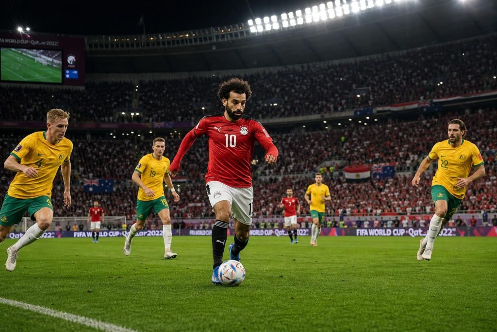 suivez en direct le match australie vs égypte avec salah titulaire, pour le choc des 16es de finale de la coupe du monde. ne ratez rien de ce duel passionnant en live.