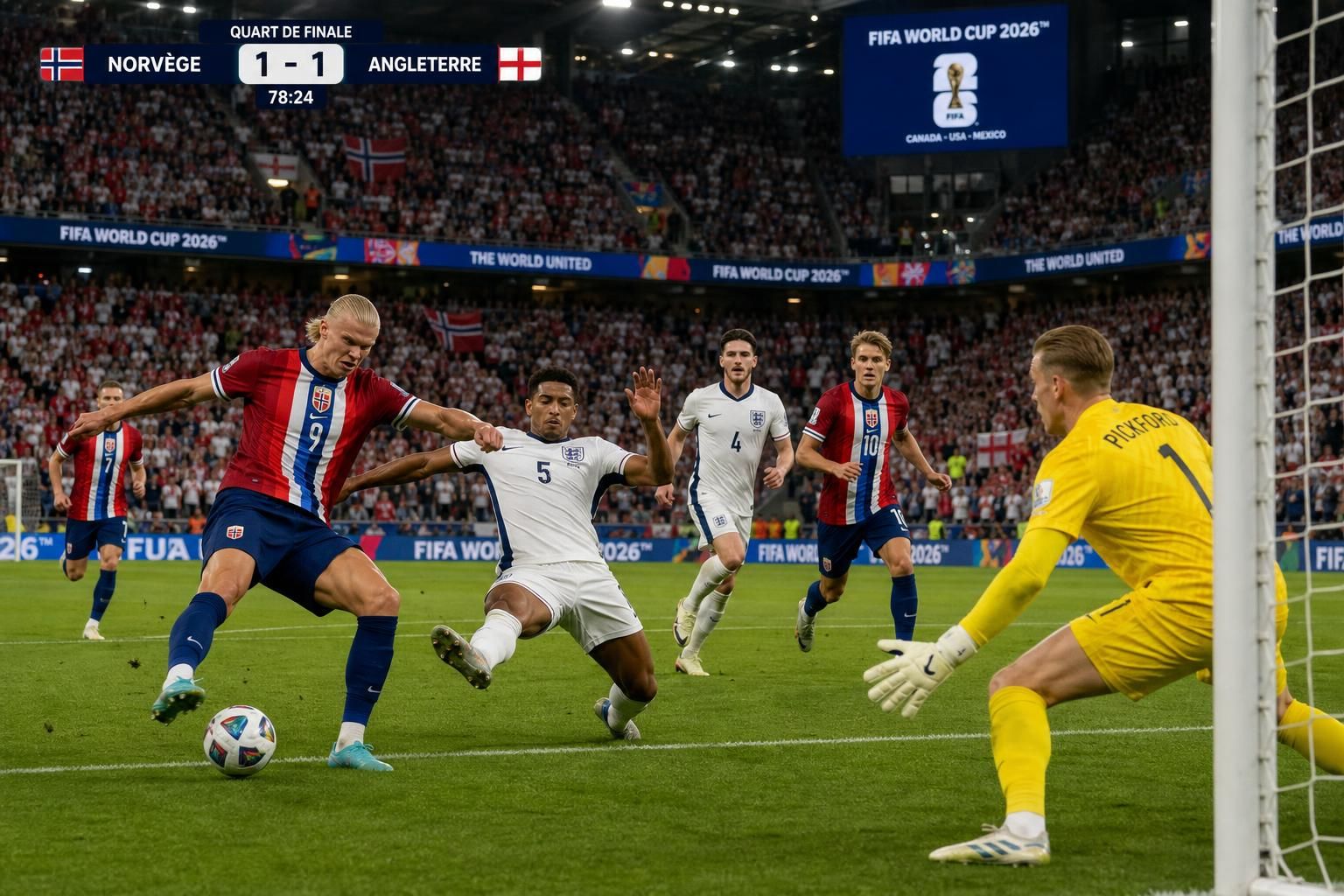suivez en direct le match passionnant de la coupe du monde 2026 entre la norvège et l'angleterre, deux prétendants déterminés à atteindre les demi-finales.
